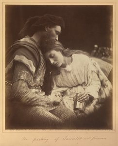 Lancelot és Guinevere búcsúja alkotó: Julia Margaret Cameron