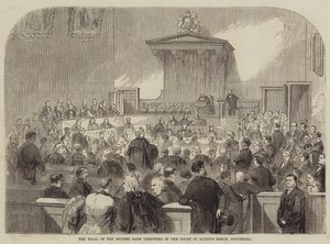 A brit bankigazgatók tárgyalása a Court of Queens Benchben, Guildhallban alkotó: Julian Portch