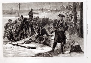Téli jelenet a kontinentális hadsereg táborában Valley Forge-ban, Pennsylvania, 1780, a 