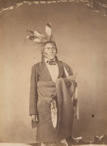 Hin-han-du-ta, A Vörös Bagoly, a Mde-wa-kan-ton sziú törzsfőnök,1858 (fénykép) alkotó: Julian Vannerson