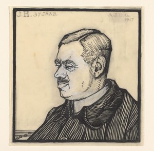 Egy 37 éves férfi portréja J.H. kezdőbetűkkel.