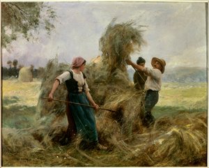 A széna. Julien Dupre (1851-1910) festménye