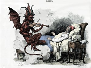 Giuseppe Tartini (1692-1770) zeneszerző álma: „Sonata des trilles du Diable” (g-moll hegedűszonáta) című művében a zeneszerző arról álmodik, hogy lelke árán egyezséget köt az ördöggel, rábízza. ő a hegedűjével és az ördög játszik