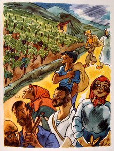Francia Szőlőbirtok. 1944. Illusztráció: Julien Pavil