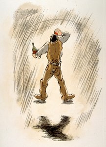 Humoros bor-illusztráció 1946. Illusztráció: Julien Pavil
