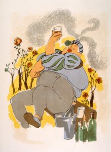 Humoros bor-illusztráció 1946. Illusztráció: Julien Pavil