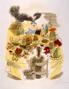 Humoros bor-illusztráció 1946. Illusztráció: Julien Pavil