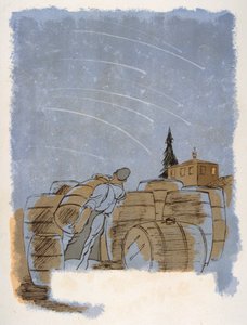 Humoros bor-illusztráció 1946. Illusztráció: Julien Pavil