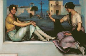 Jóslás - Romero de Torres, Julio (1874-1930) - 1922 - Olaj, vászon - 106x163 - Museo Carmen Thyssen, Malaga
