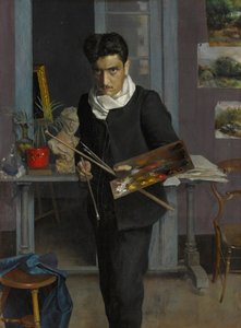 A művész önarcképe műtermében, 1898.