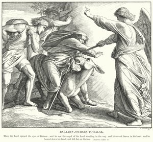 Bálám utazása Bálákhoz (metszet) alkotó: Julius (after) Schnorr von Carolsfeld
