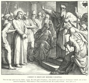 Krisztust Kajafás elé viszik (metszet) alkotó: Julius (after) Schnorr von Carolsfeld