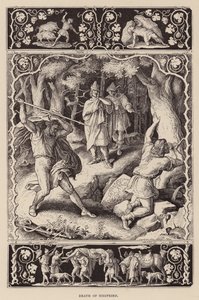Siegfried halála (metszet) alkotó: Julius (after) Schnorr von Carolsfeld