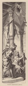 Hagen alattomos tanácsa (metszet) alkotó: Julius (after) Schnorr von Carolsfeld