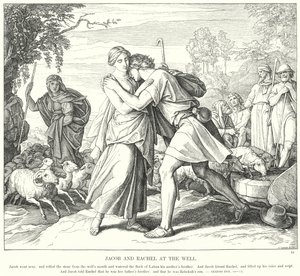 Jacob és Ráchel a kútnál (metszet) alkotó: Julius (after) Schnorr von Carolsfeld