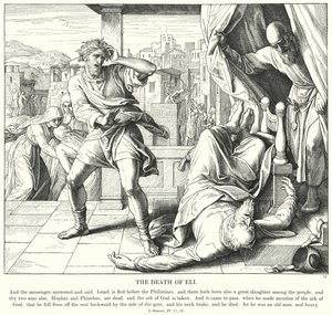 Éli halála (metszet) alkotó: Julius (after) Schnorr von Carolsfeld