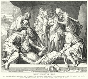 Krisztus síremléke (metszet) alkotó: Julius (after) Schnorr von Carolsfeld