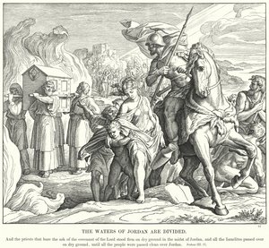 A Jordán vize kettévált (metszet) alkotó: Julius (after) Schnorr von Carolsfeld
