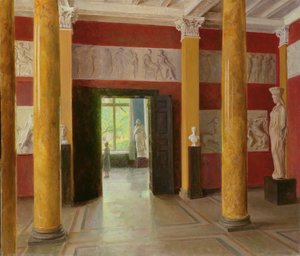 Oszlopok csarnoka a hamburgi Kunsthalle régi részében, 1928