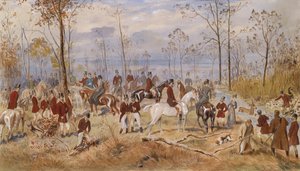 Rókavadászat, c. 1890 alkotó: Julius Blaas von