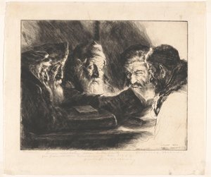 Öt olvasó zsidó férfi alkotó: Julius C. Turner (signed by artist)
