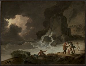 Vihar a Wight-sziget mögött, 179 körül. alkotó: Julius Caesar Ibbetson