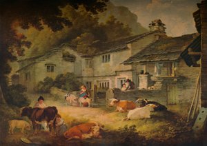 Házi táj szarvasmarhákkal, Ambleside-ban, 1803 alkotó: Julius Caesar Ibbetson