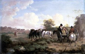 Going to Market (olaj a panelen) (a párért lásd: 106157) alkotó: Julius Caesar Ibbetson