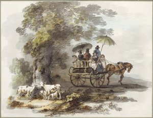 Lord Powis parkjában Walcotban (akvarell és tus, papír)