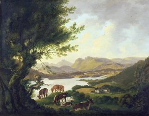 Windemere-tó (olaj, vászon) alkotó: Julius Caesar Ibbetson