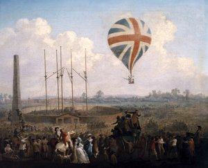 Mr. Lunardis New Balloon, 1785. június 29 alkotó: Julius Caesar Ibbetson