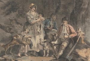 Favágó és családja alkotó: Julius Caesar Ibbetson