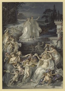 Illusztráció: Szentivánéji álom (chromolitho) alkotó: Julius Hoeppner