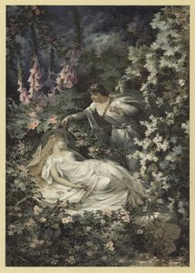 Illusztráció: Szentivánéji álom (chromolitho) alkotó: Julius Hoeppner