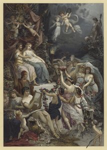 Illusztráció: Szentivánéji álom (chromolitho) alkotó: Julius Hoeppner