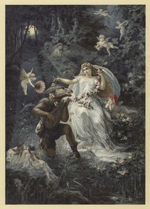 Illusztráció: Szentivánéji álom (chromolitho) alkotó: Julius Hoeppner