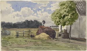 Fahalom egy farmhoz a legelőn