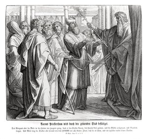Áron papsága megerősített, Numbers alkotó: Julius Schnorr von Carolsfeld