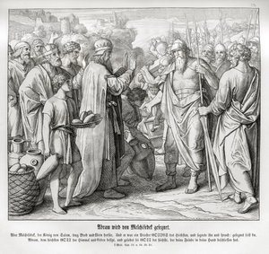 Ábrahámot Melkisédek áldja meg, Genezis alkotó: Julius Schnorr von Carolsfeld