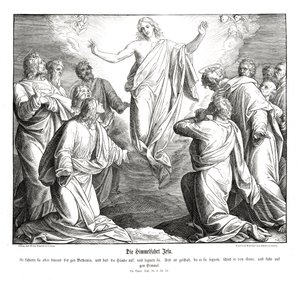 Krisztus mennybemenetele, Lukács evangéliuma alkotó: Julius Schnorr von Carolsfeld