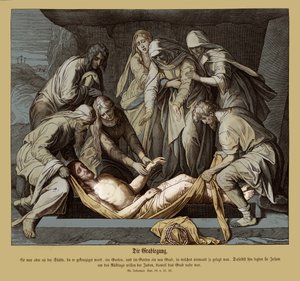 Jézus temetése, János evangéliuma alkotó: Julius Schnorr von Carolsfeld