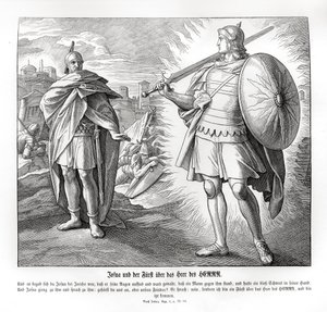 Józsué, az Úr seregének parancsnoka Jerikón kívül alkotó: Julius Schnorr von Carolsfeld