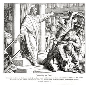 A templom megtisztítása, János evangéliuma alkotó: Julius Schnorr von Carolsfeld