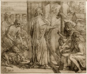 Zsoltáros Dávid – Istentisztelet alkotó: Julius Schnorr von Carolsfeld