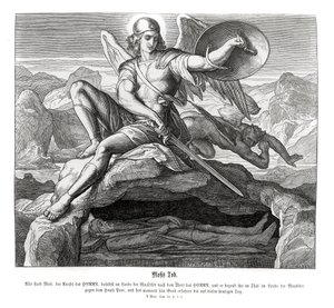 Mózes halála, Deuteronomium alkotó: Julius Schnorr von Carolsfeld