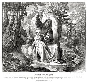 Illést hollók táplálják alkotó: Julius Schnorr von Carolsfeld