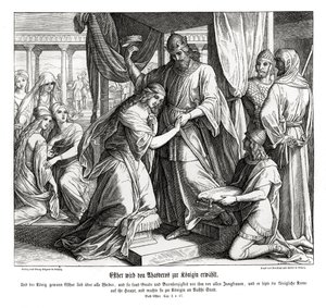 Esztert királynővé teszik, Eszter alkotó: Julius Schnorr von Carolsfeld