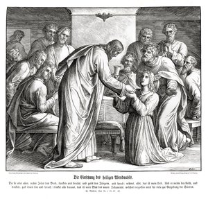 Eucharisztia, Máté evangéliuma alkotó: Julius Schnorr von Carolsfeld