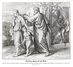 Hágárt és Izmaelt elküldik, Genezis alkotó: Julius Schnorr von Carolsfeld