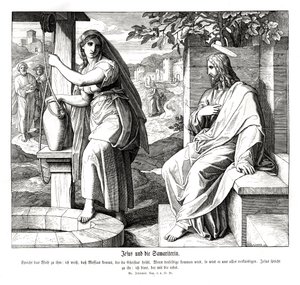 Jézus és a szamaritánus asszony, János evangéliuma alkotó: Julius Schnorr von Carolsfeld